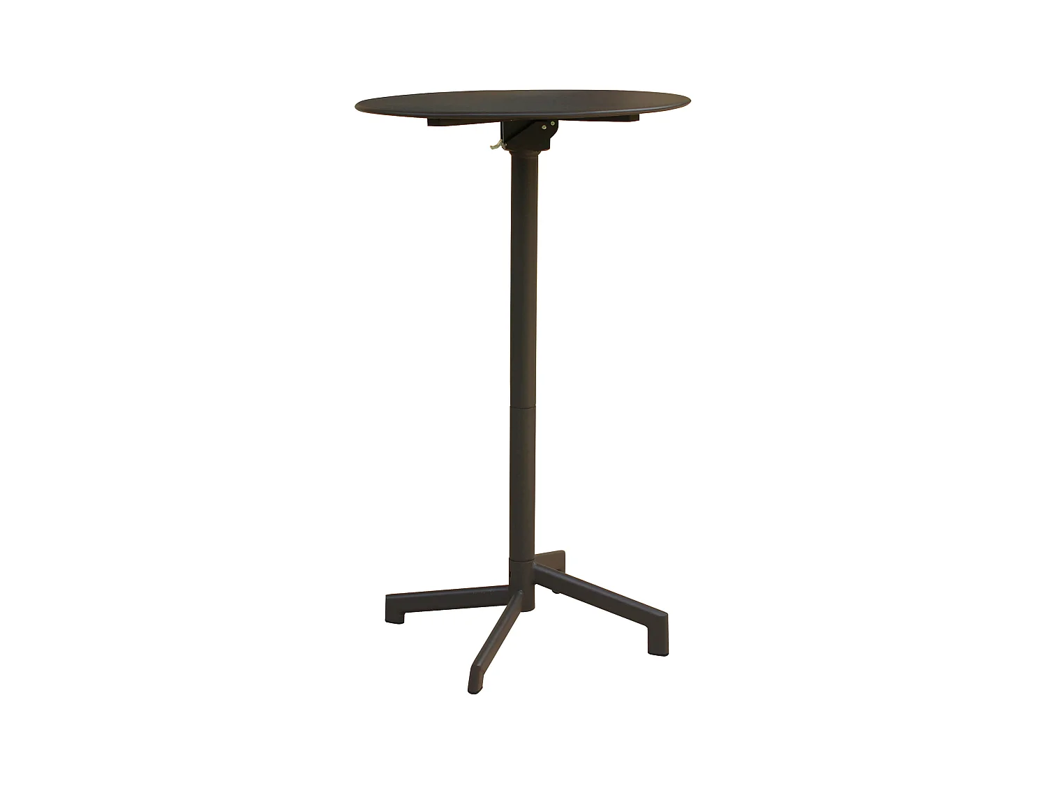 MilaniHome.it - Tavolo Alto In Metallo Per Bar Da Esterno Giardino Con Piano Ribaltabile, Cm diametro 60x102 H Colore Taupedi coloreTaupe