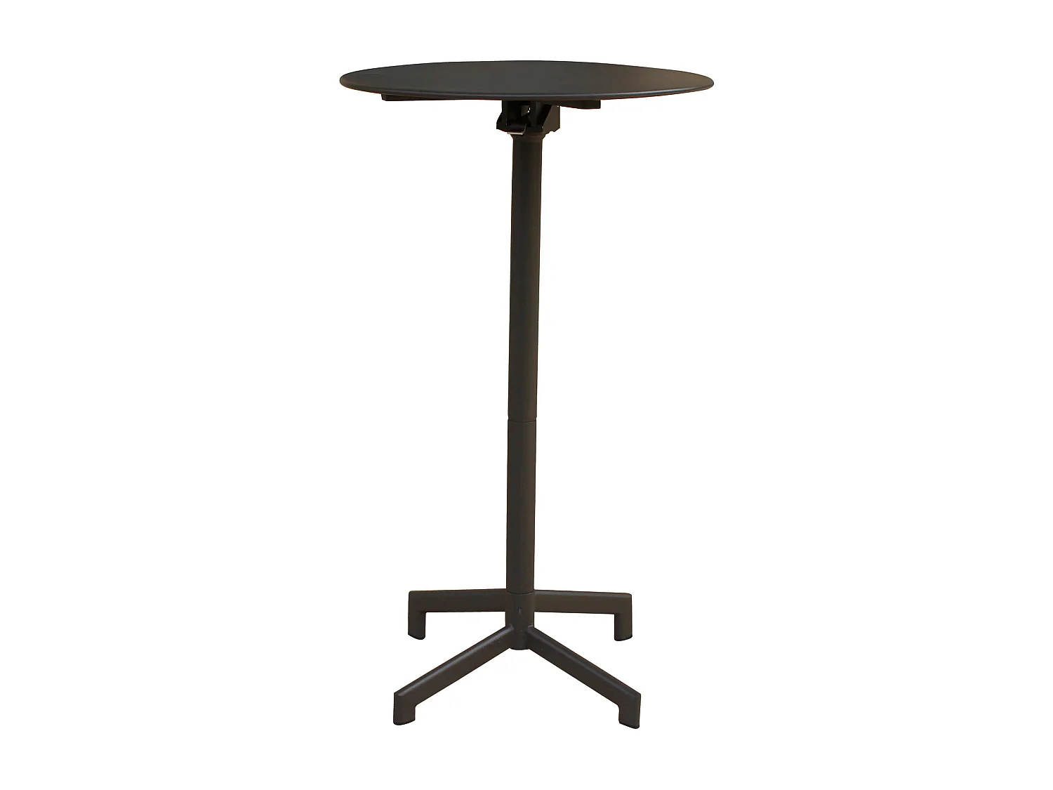 MilaniHome.it - Tavolo Alto In Metallo Per Bar Da Esterno Giardino Con Piano Ribaltabile, Cm diametro 60x102 H Colore Taupedi coloreTaupe