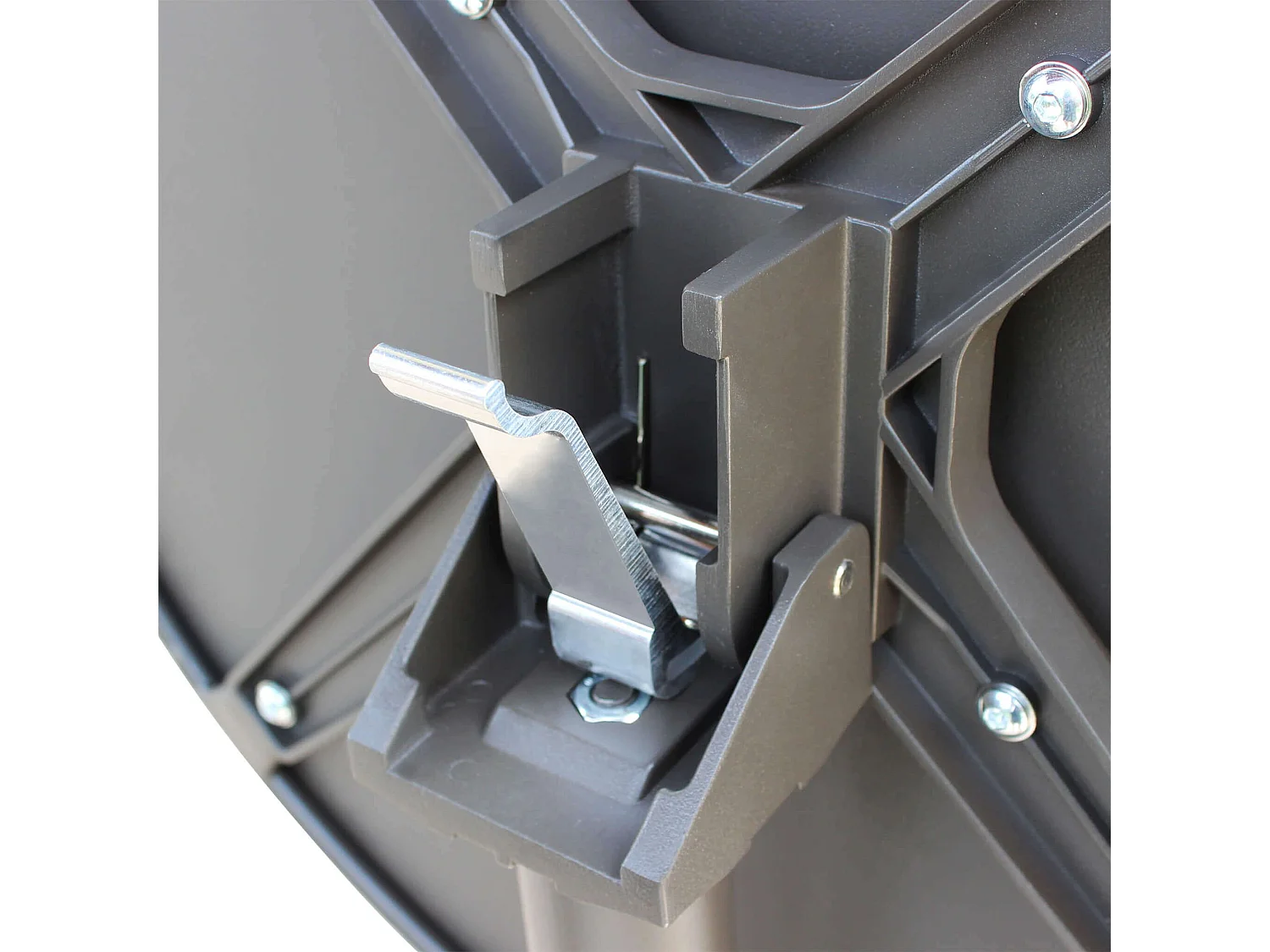 MilaniHome.it - Tavolo Alto In Metallo Per Bar Da Esterno Giardino Con Piano Ribaltabile, Cm diametro 60x102 H Colore Taupedi coloreTaupe