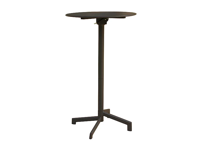 MilaniHome.it - Tavolo Alto In Metallo Per Bar Da Esterno Giardino Con Piano Ribaltabile, Cm diametro 60x102 H Colore Taupedi coloreTaupe