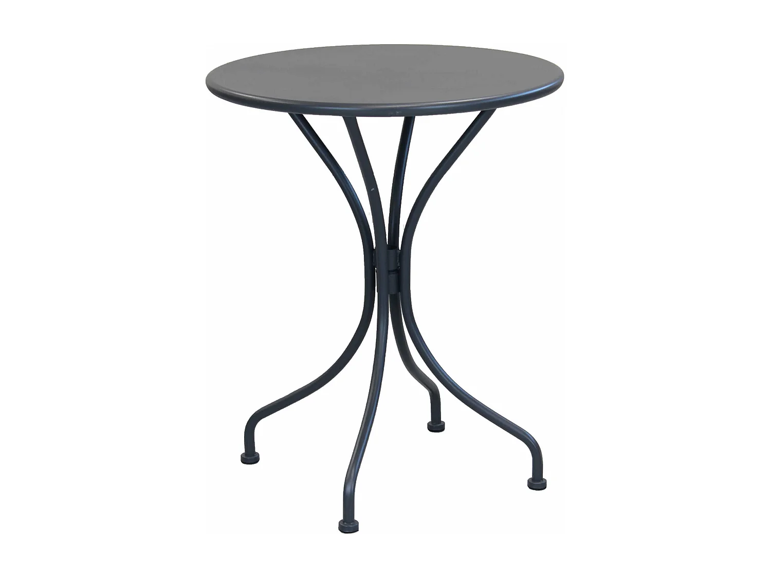 MilaniHome.it - Tavolo Rotondo Fisso In Ferro Nero Diametro 60 Per Esterno Giardino, Portico, Ristorante, Gelateria Bar Hotel Albergodi coloreAntracite