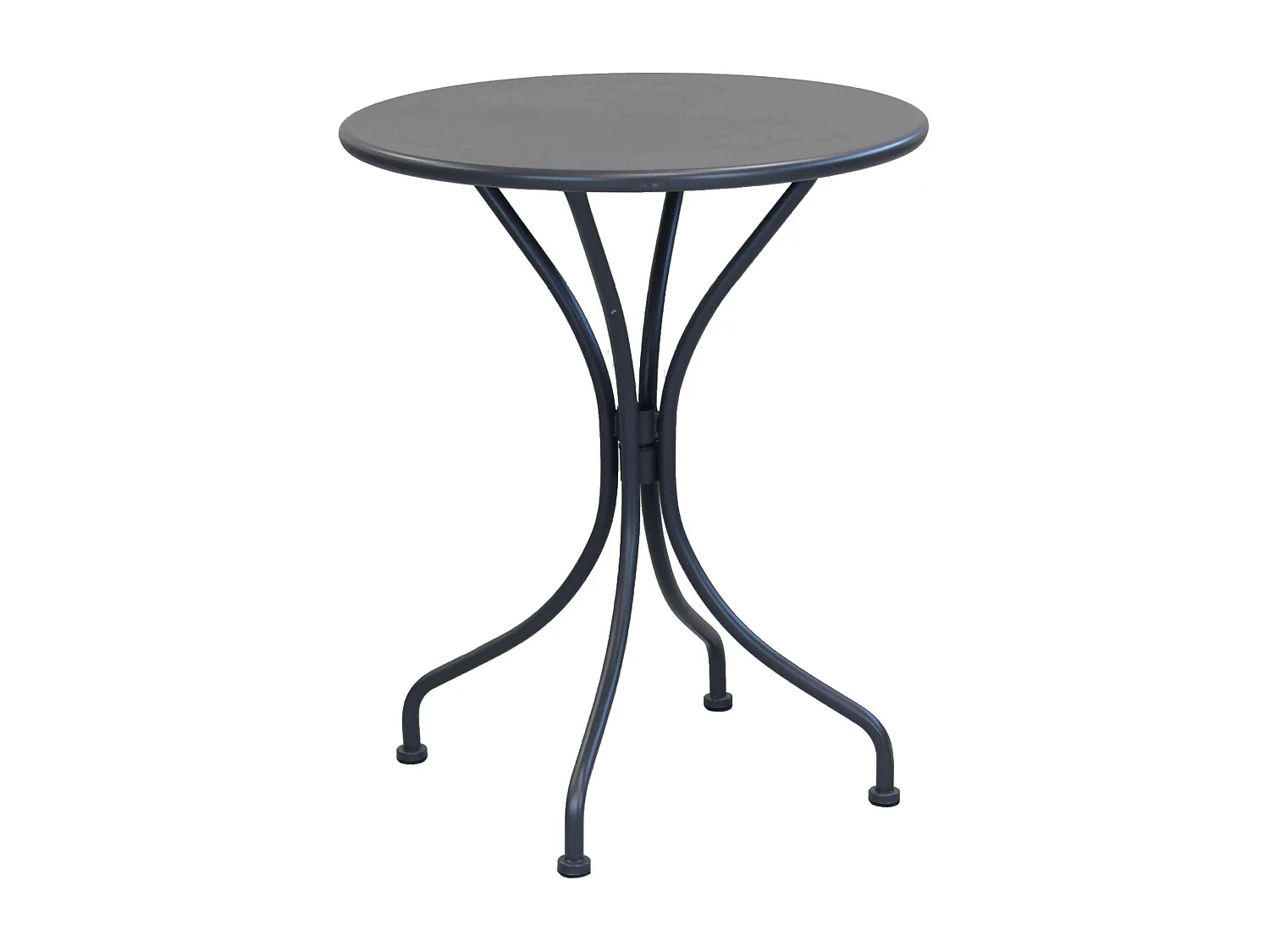 MilaniHome.it - Tavolo Rotondo Fisso In Ferro Nero Diametro 60 Per Esterno Giardino, Portico, Ristorante, Gelateria Bar Hotel Albergodi coloreAntracite