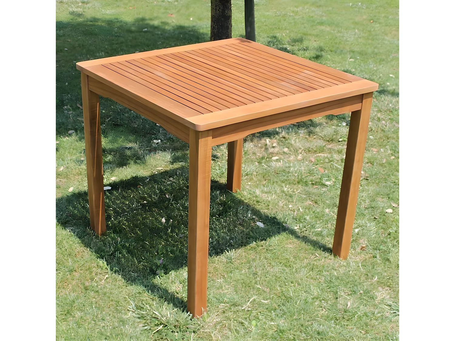 MilaniHome.it - Tavolo Quadrato Fisso In Legno Di Acacia 80x80 Per Esterno Giardino Portico Ristorante Bar Hotel Albergo Agriturismodi coloreMarrone
