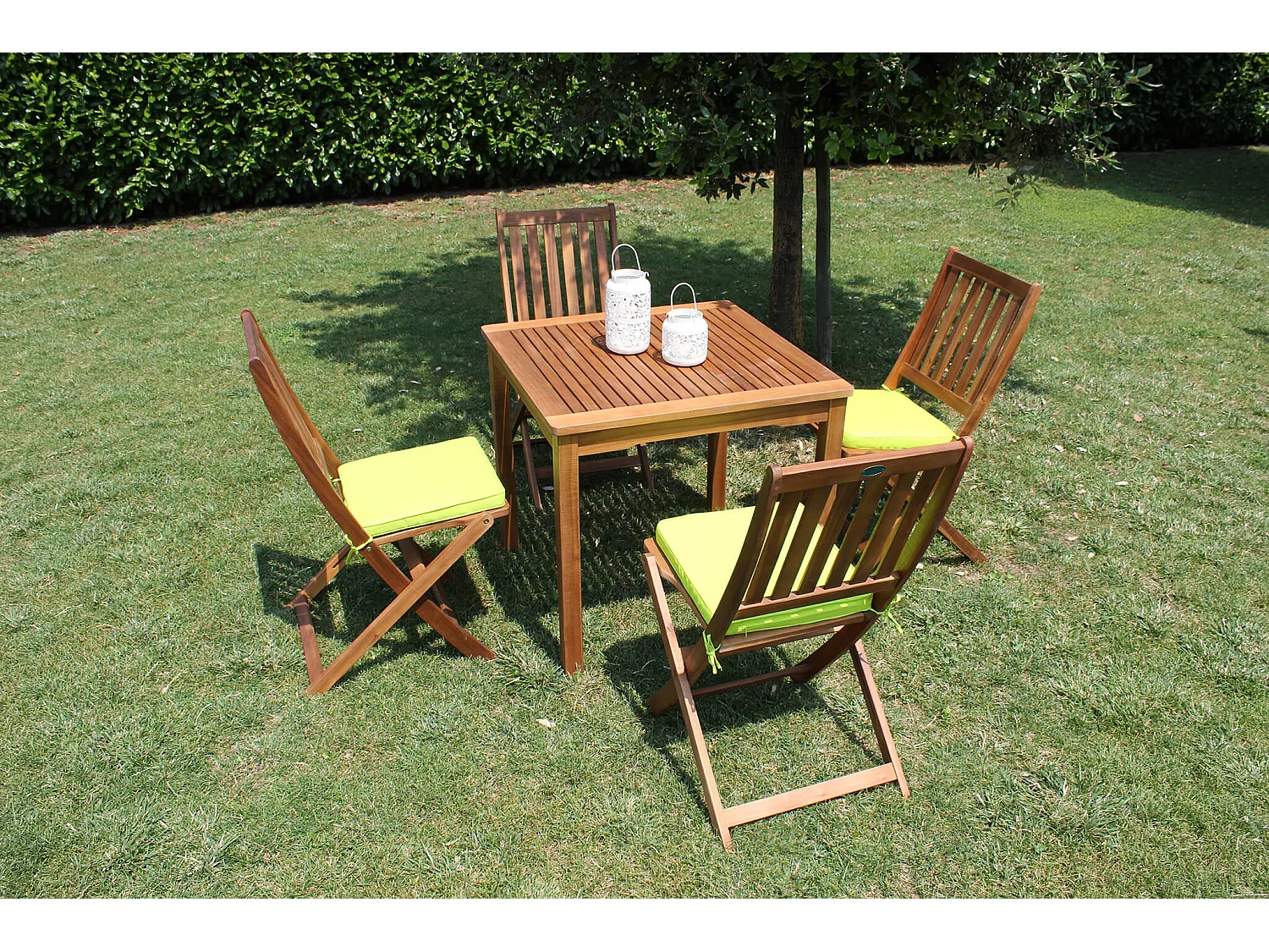 MilaniHome.it - Tavolo Quadrato Fisso In Legno Di Acacia 80x80 Per Esterno Giardino Portico Ristorante Bar Hotel Albergo Agriturismodi coloreMarrone