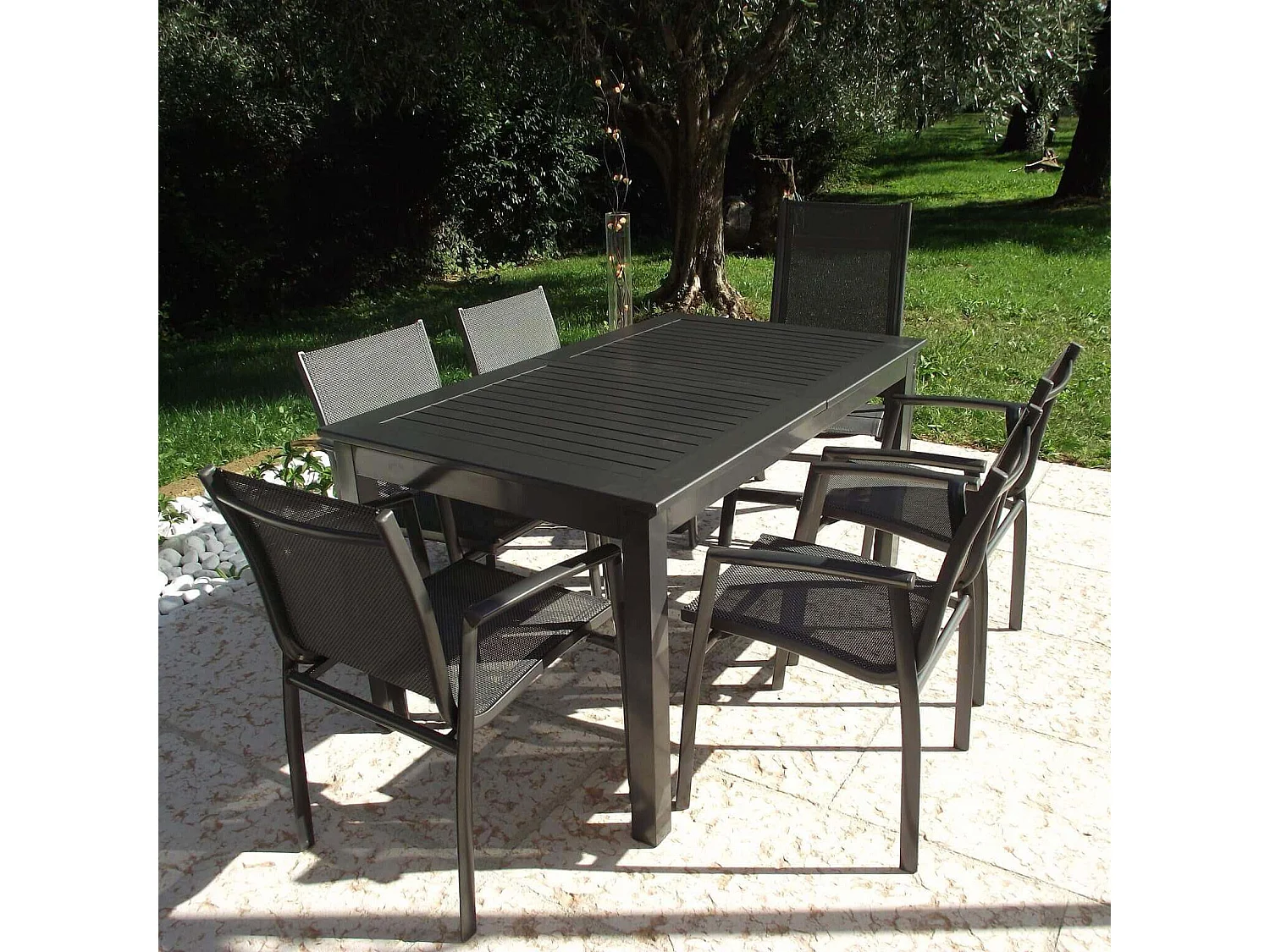 MilaniHome.it - Tavolo Rettangolare Allungabile In Alluminio Tortora 150/210x90 Da Esterno Giardino, Per Ristorante Agriturismo Albergo Hoteldi coloreAntracite