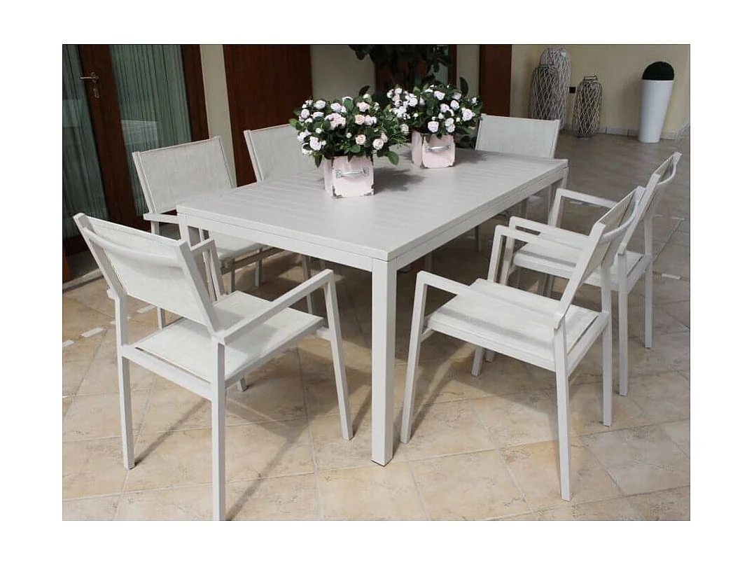 MilaniHome.it - Tavolo Da Giardino In Alluminio Per Esterno Di Design 150x91 Colore Tortoradi coloreTortora