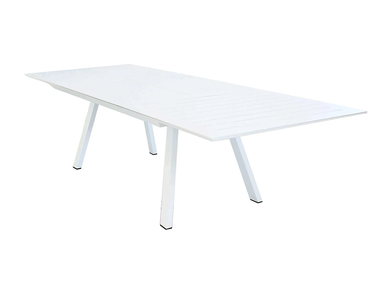 MilaniHome.it - Tavolo Rettangolare Allungabile In Alluminio Bianco 200/300x110 Da Esterno Giardino, Per Ristorante Agriturismo Albergo Hoteldi coloreBianco