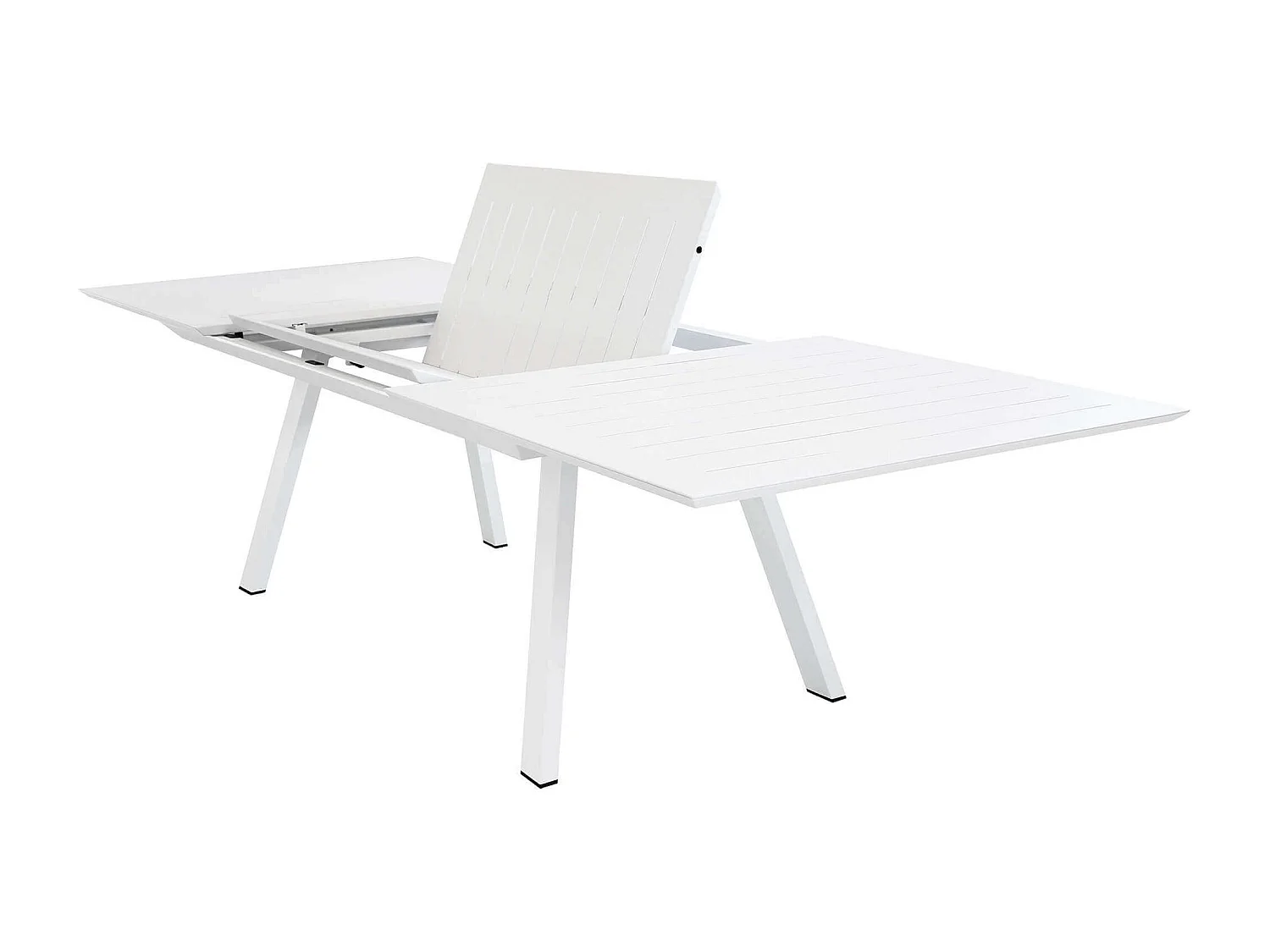 MilaniHome.it - Tavolo Rettangolare Allungabile In Alluminio Bianco 200/300x110 Da Esterno Giardino, Per Ristorante Agriturismo Albergo Hoteldi coloreBianco