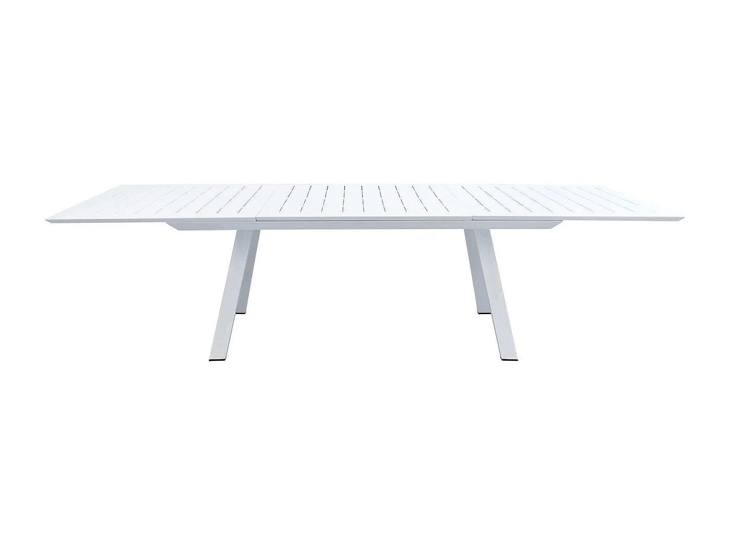 MilaniHome.it - Tavolo Rettangolare Allungabile In Alluminio Bianco 200/300x110 Da Esterno Giardino, Per Ristorante Agriturismo Albergo Hoteldi coloreBianco