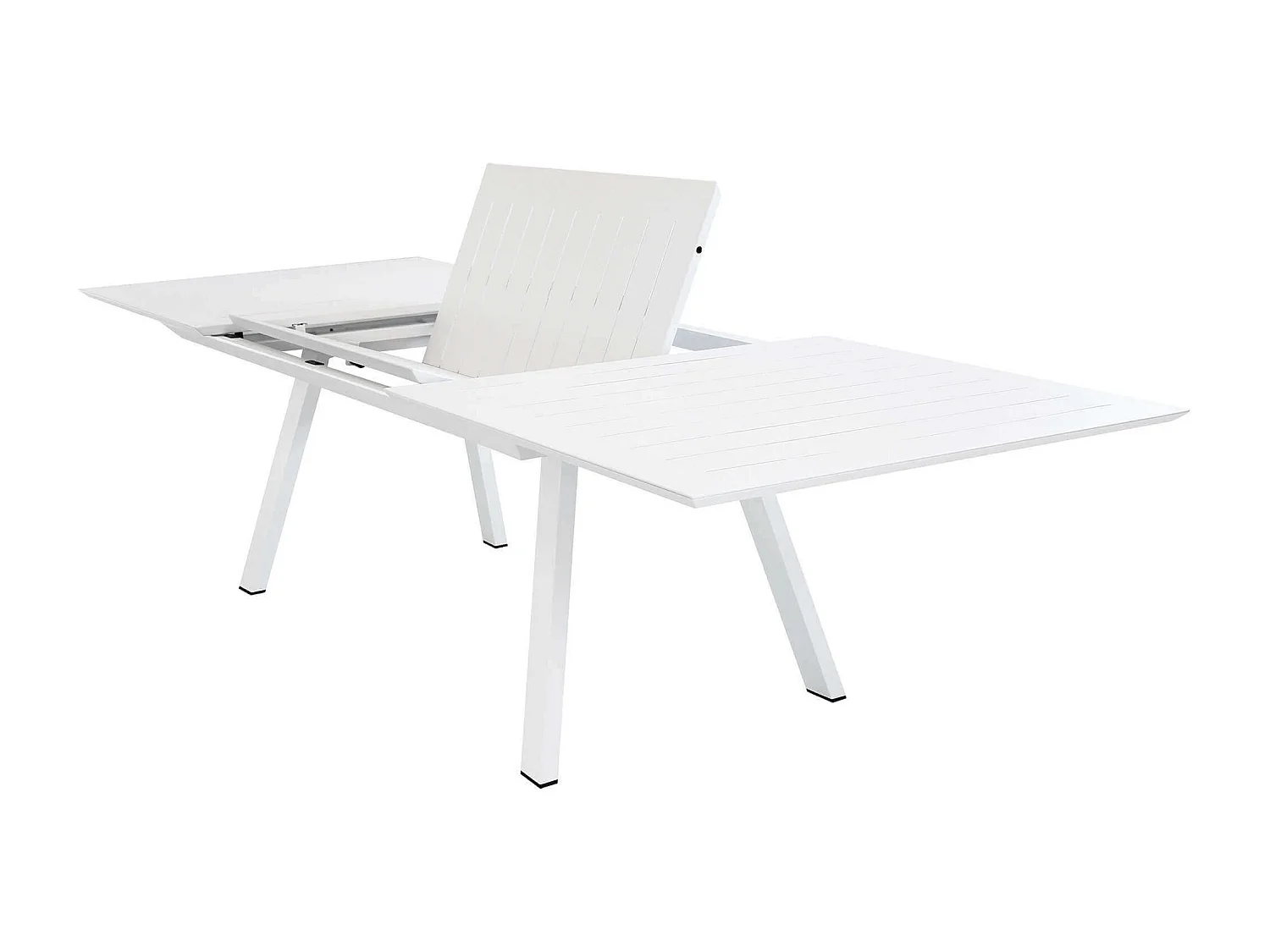 MilaniHome.it - Tavolo Rettangolare Allungabile In Alluminio Bianco 200/300x110 Da Esterno Giardino, Per Ristorante Agriturismo Albergo Hoteldi coloreBianco