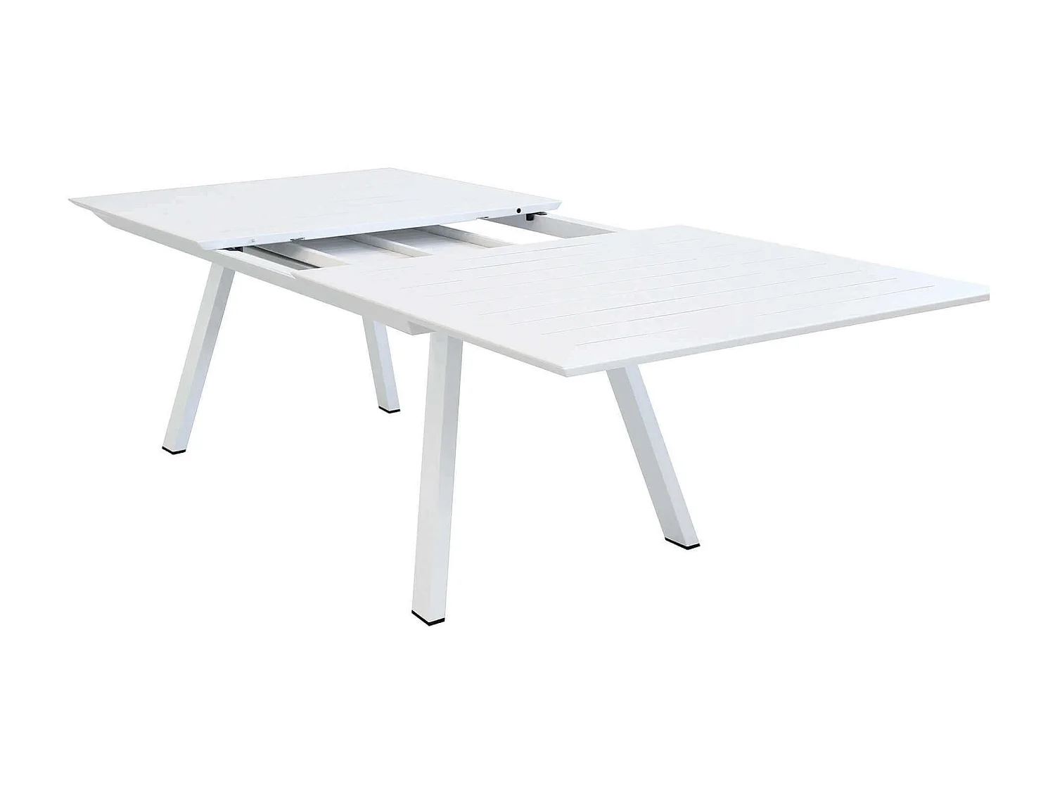 MilaniHome.it - Tavolo Rettangolare Allungabile In Alluminio Bianco 200/300x110 Da Esterno Giardino, Per Ristorante Agriturismo Albergo Hoteldi coloreBianco
