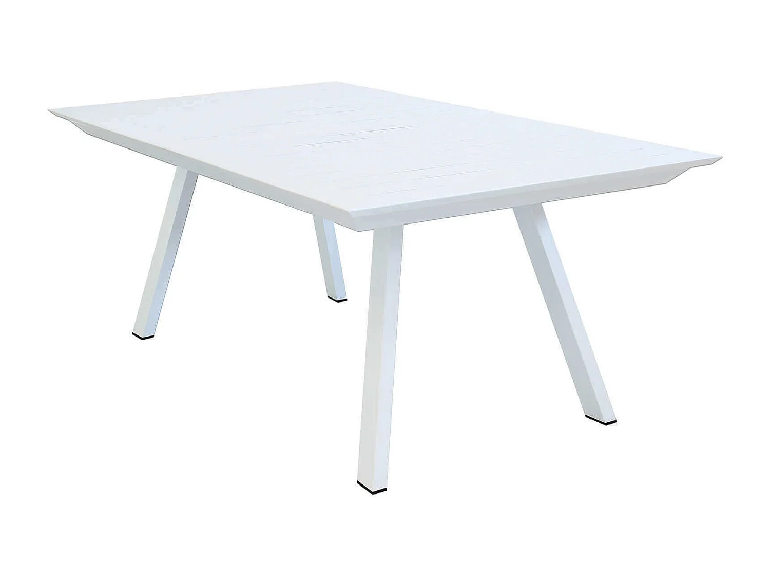 MilaniHome.it - Tavolo Rettangolare Allungabile In Alluminio Bianco 200/300x110 Da Esterno Giardino, Per Ristorante Agriturismo Albergo Hoteldi coloreBianco