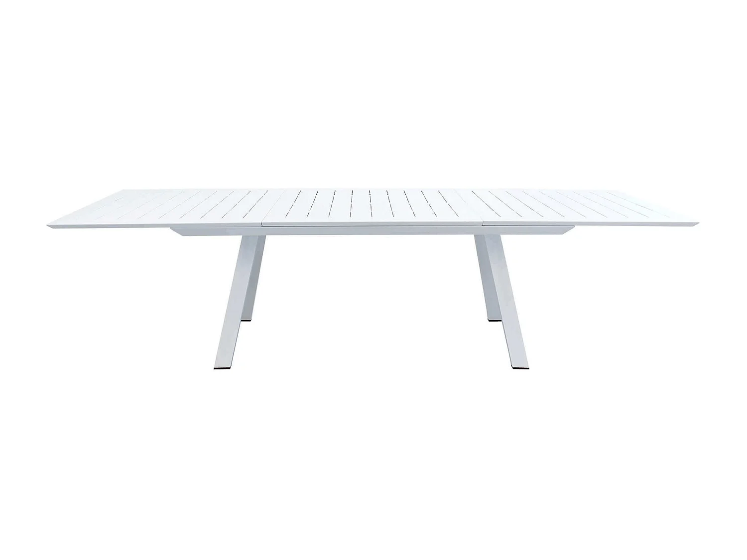MilaniHome.it - Tavolo Rettangolare Allungabile In Alluminio Bianco 200/300x110 Da Esterno Giardino, Per Ristorante Agriturismo Albergo Hoteldi coloreBianco