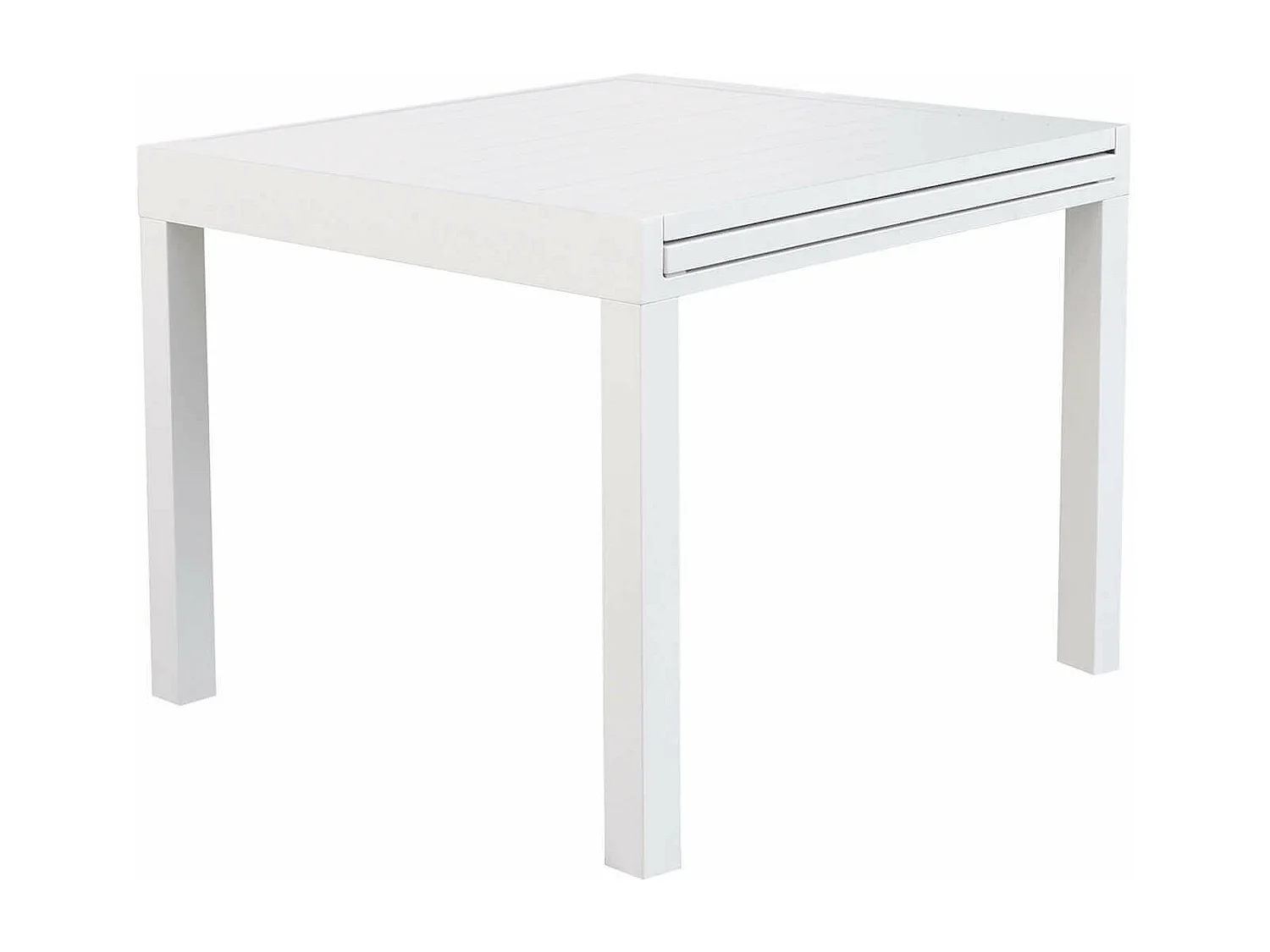 MilaniHome.it - Tavolo Rettangolare Allungabile In Alluminio Da Esterno Giardino, Per Ristorante Albergo Di Design, Cm 90/180x90x75 H Colore Biancodi coloreBianco