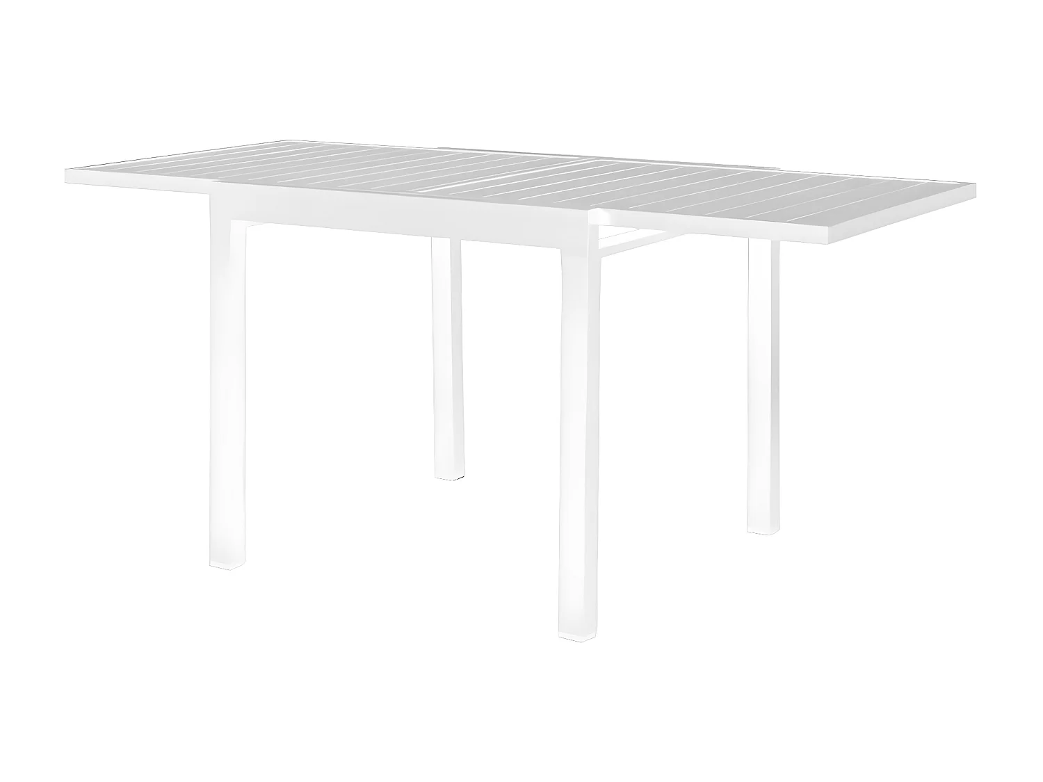 MilaniHome.it - Tavolo Rettangolare Allungabile In Alluminio Da Esterno Giardino, Per Ristorante Albergo Di Design, Cm 90/180x90x75 H Colore Biancodi coloreBianco