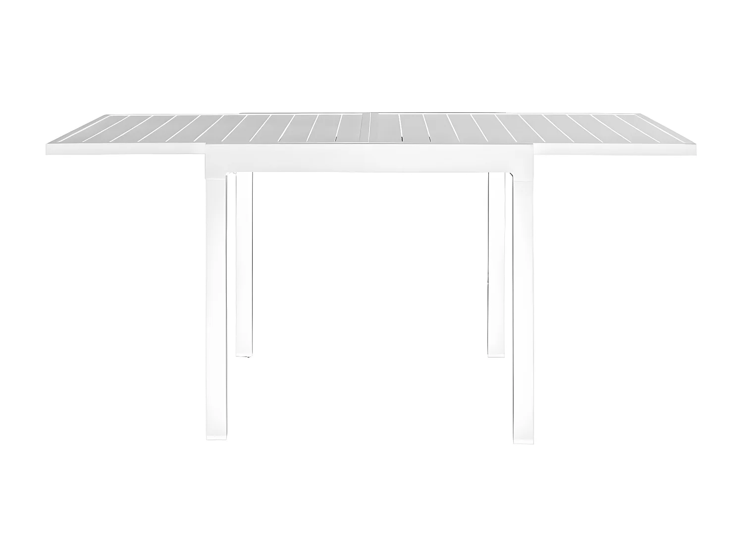 MilaniHome.it - Tavolo Rettangolare Allungabile In Alluminio Da Esterno Giardino, Per Ristorante Albergo Di Design, Cm 90/180x90x75 H Colore Biancodi coloreBianco