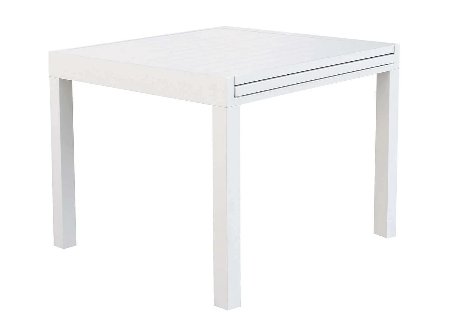 MilaniHome.it - Tavolo Rettangolare Allungabile In Alluminio Da Esterno Giardino, Per Ristorante Albergo Di Design, Cm 90/180x90x75 H Colore Biancodi coloreBianco