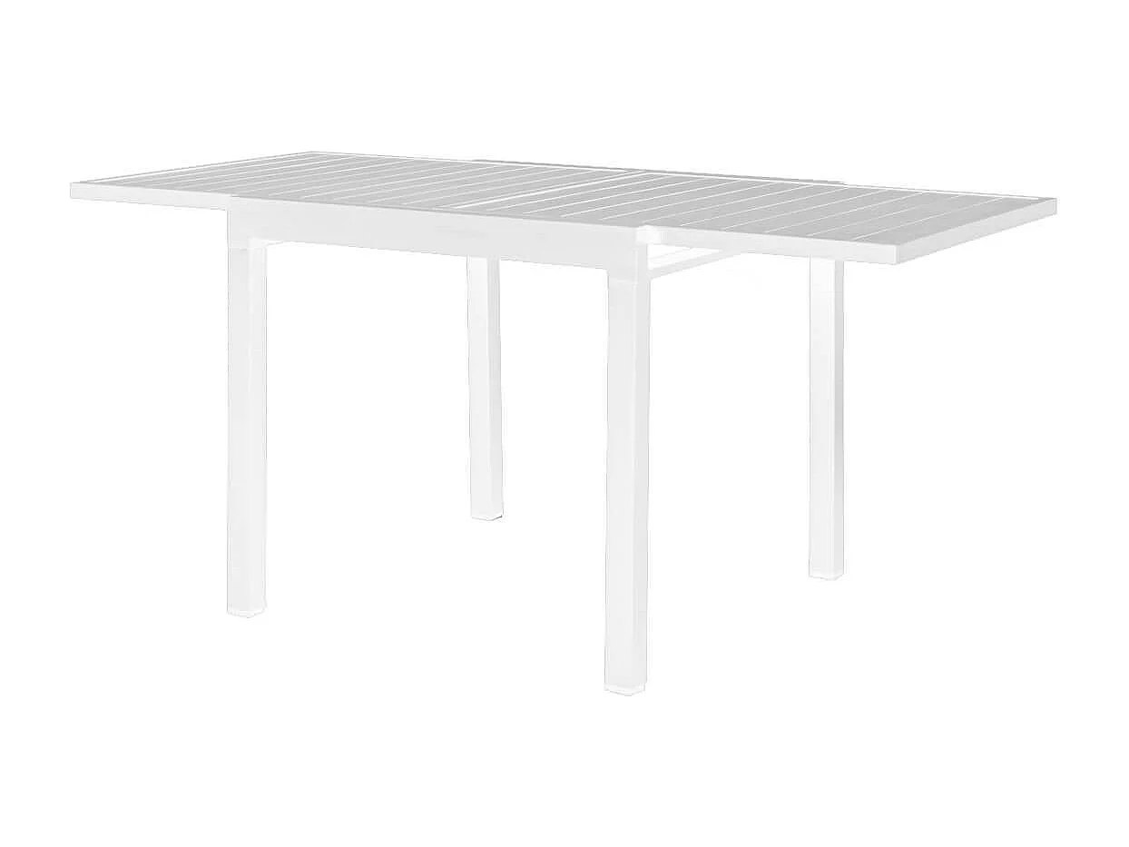 MilaniHome.it - Tavolo Rettangolare Allungabile In Alluminio Da Esterno Giardino, Per Ristorante Albergo Di Design, Cm 90/180x90x75 H Colore Biancodi coloreBianco