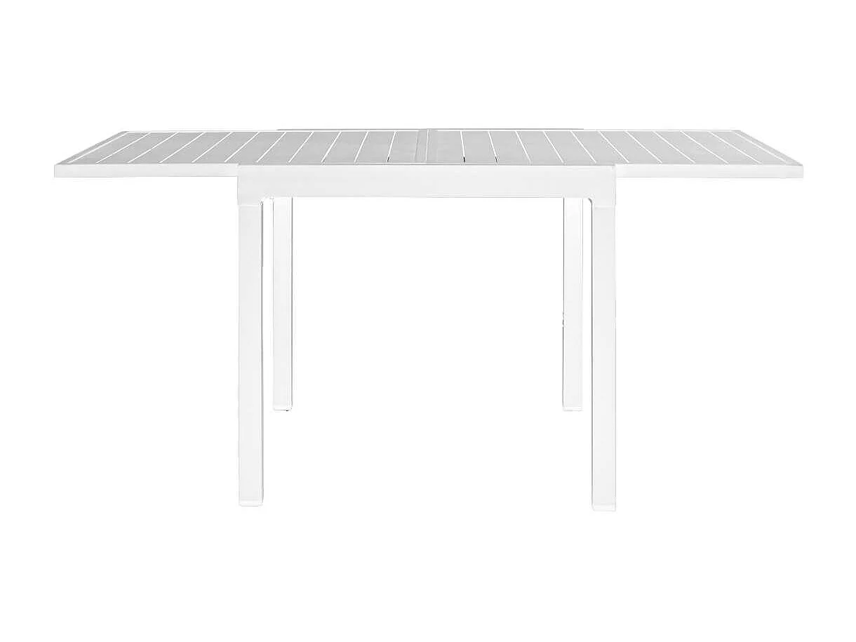 MilaniHome.it - Tavolo Rettangolare Allungabile In Alluminio Da Esterno Giardino, Per Ristorante Albergo Di Design, Cm 90/180x90x75 H Colore Biancodi coloreBianco