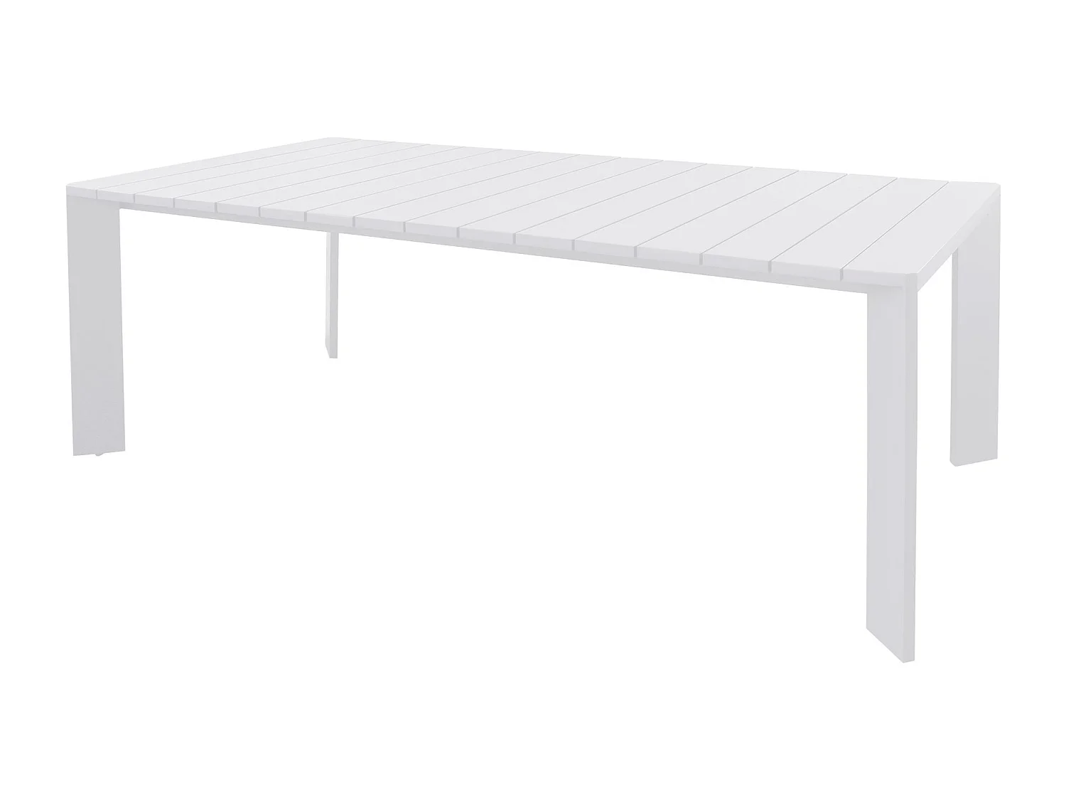 MilaniHome.it - tavolo da giardino in alluminio 200X100 di design per esterno giardino di coloreBianco