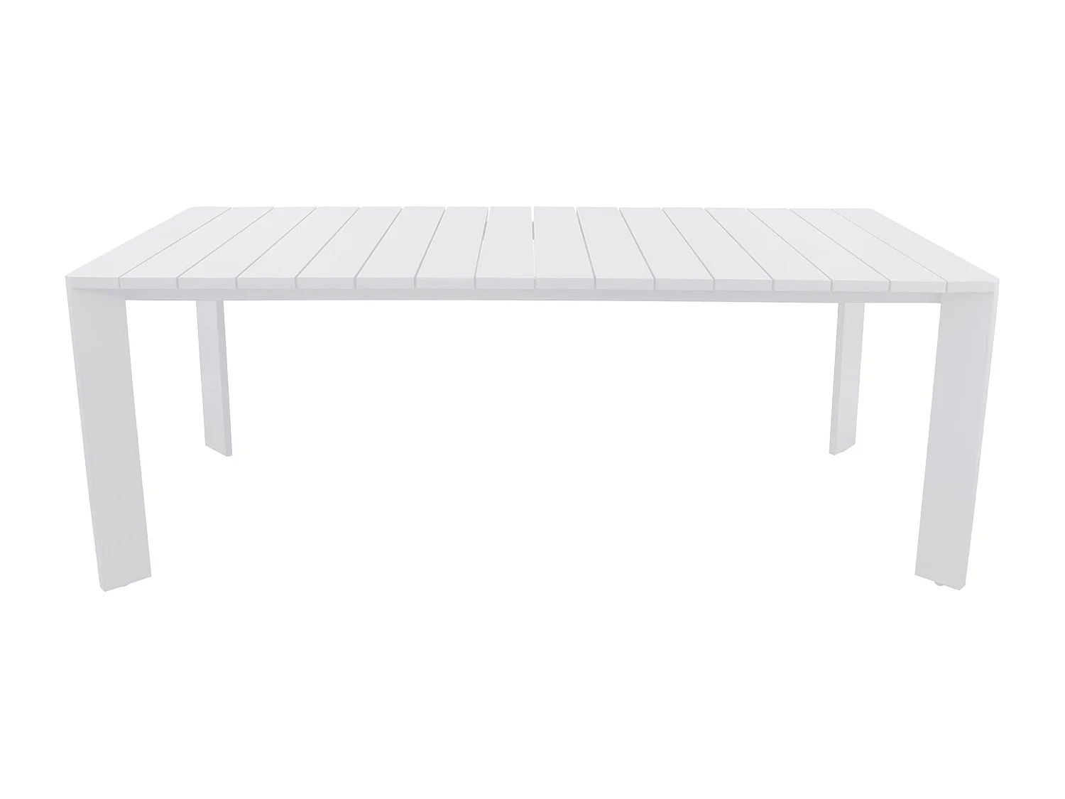 MilaniHome.it - tavolo da giardino in alluminio 200X100 di design per esterno giardino di coloreBianco