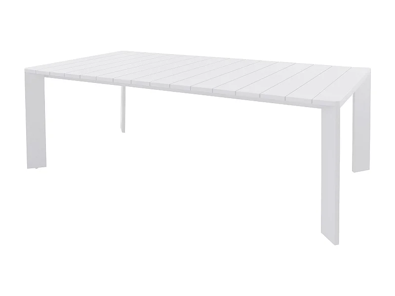 MilaniHome.it - tavolo da giardino in alluminio 200X100 di design per esterno giardino di coloreBianco