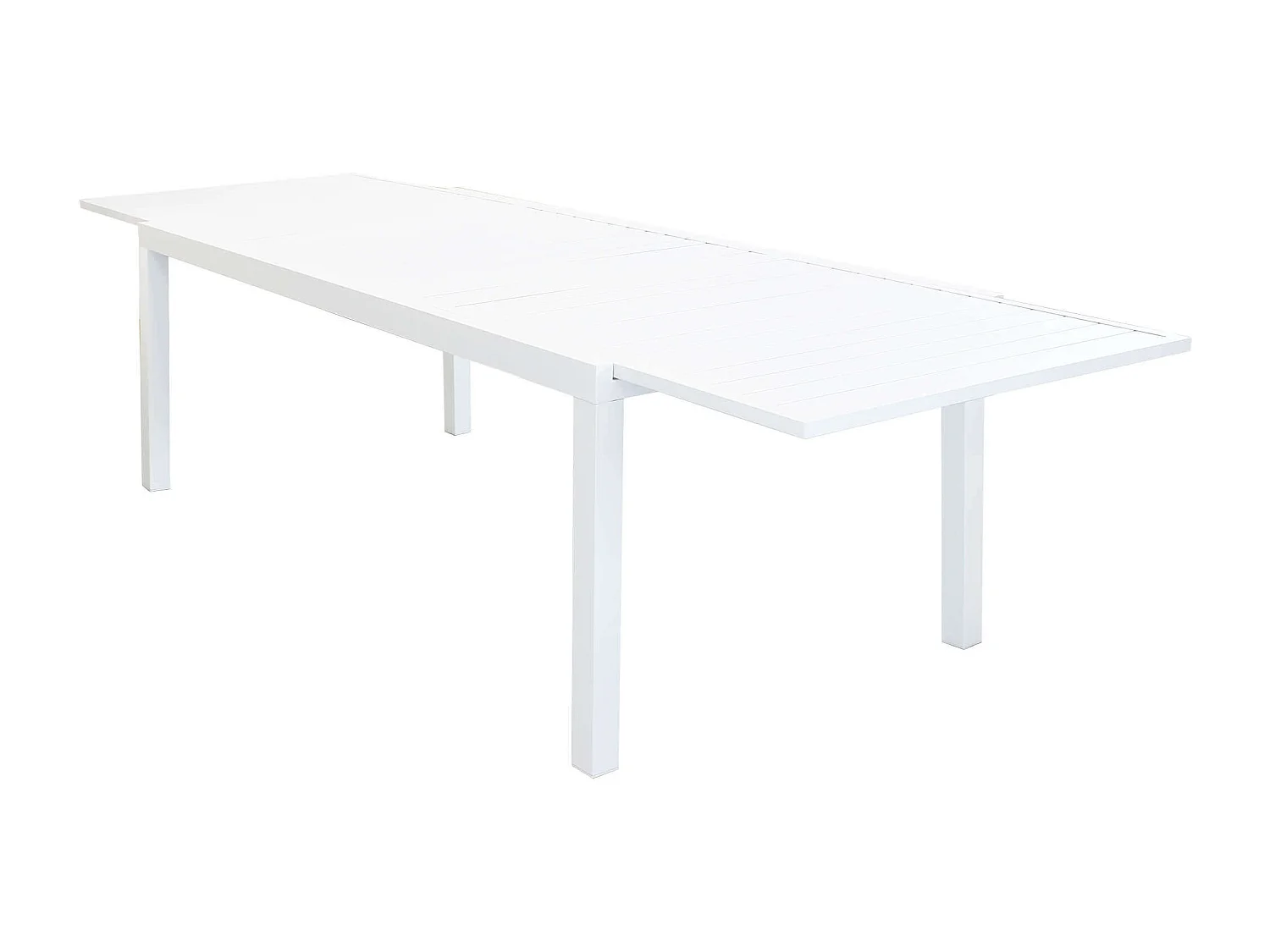 MilaniHome.it - Tavolo Rettangolare Allungabile In Alluminio Bianco 200/300x100 Da Esterno Giardino, Per Ristorante Agriturismo Albergo Hoteldi coloreBianco