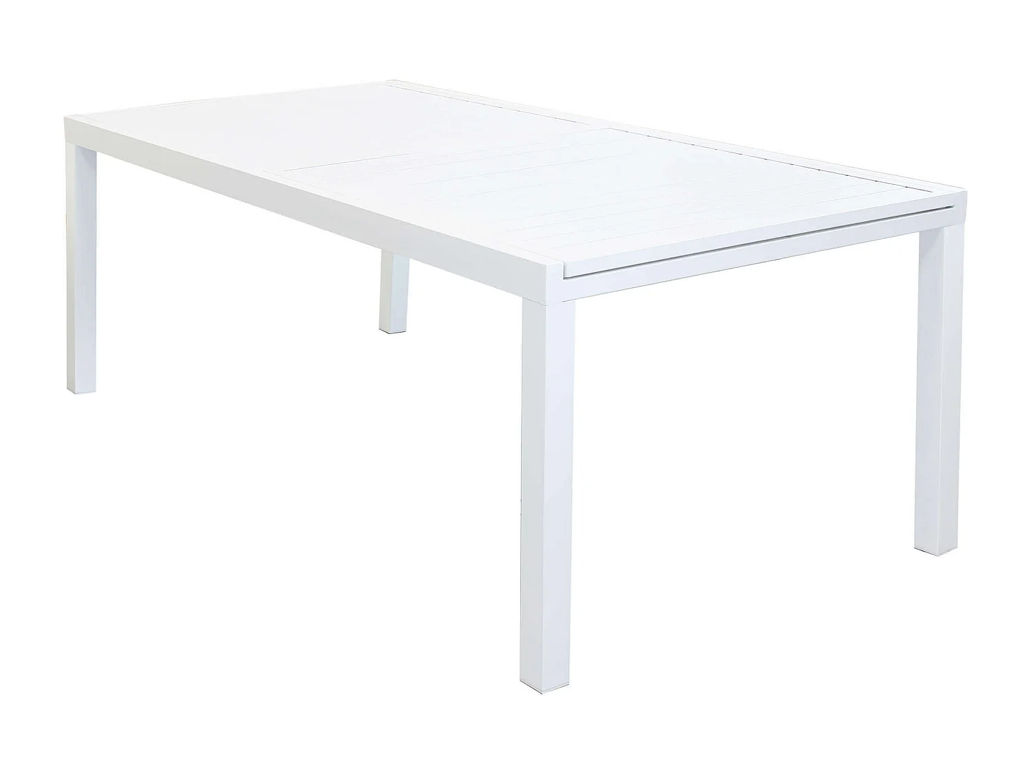 MilaniHome.it - Tavolo Rettangolare Allungabile In Alluminio Bianco 200/300x100 Da Esterno Giardino, Per Ristorante Agriturismo Albergo Hoteldi coloreBianco