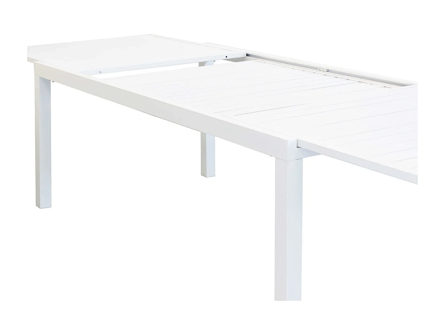 MilaniHome.it - Tavolo Rettangolare Allungabile In Alluminio Bianco 200/300x100 Da Esterno Giardino, Per Ristorante Agriturismo Albergo Hoteldi coloreBianco