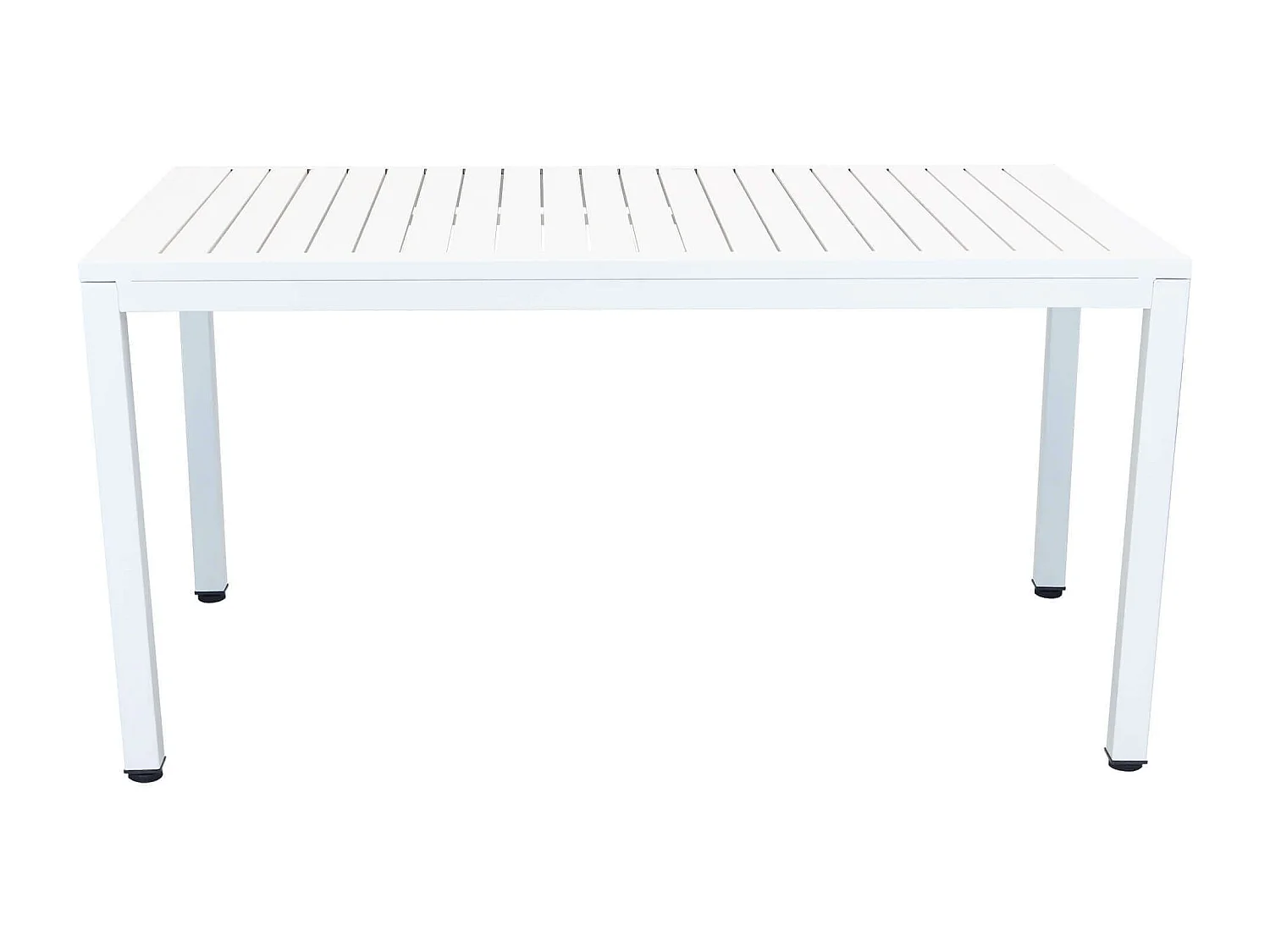 MilaniHome.it - Tavolo Rettangolare Fisso In Alluminio Bianco 150x90 Da Esterno Giardino, Per Ristorante Agriturismo Albergo Hoteldi coloreBianco