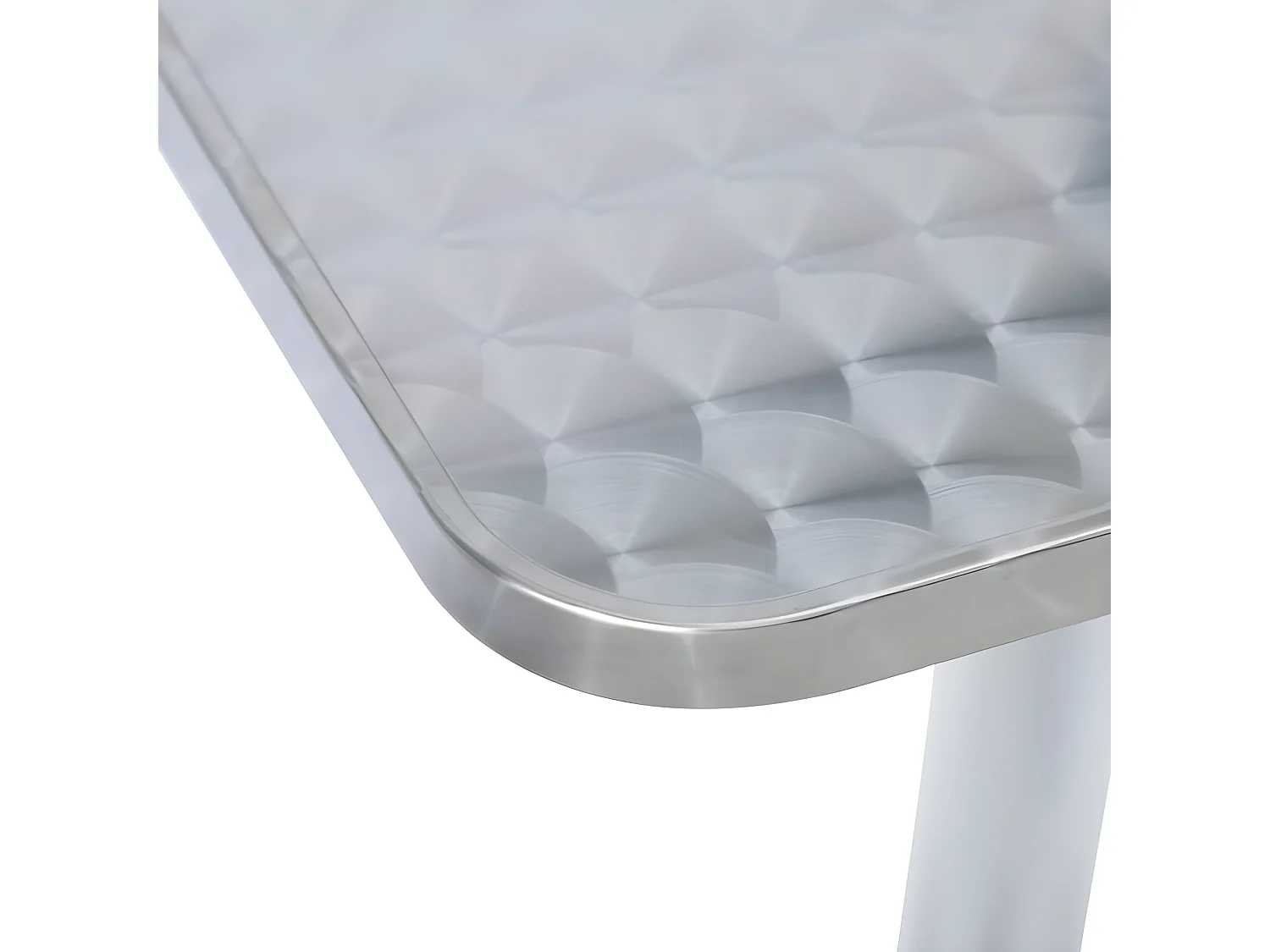 MilaniHome.it - Tavolo Bar Quadrato Fisso A Colonna In Acciaio E Alluminio Waterproof 70x70 Per Esterno Portico Ristorante Gelateria Hoteldi coloreGrigio