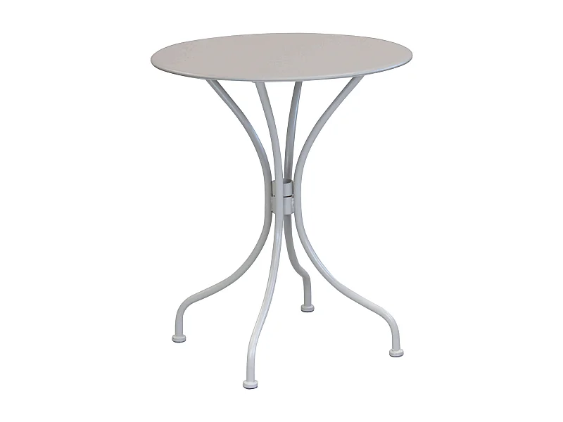 MilaniHome.it - Tavolo Rotondo Fisso In Ferro Tortora Diametro 60 Per Esterno Giardino, Portico, Ristorante, Gelateria Bar Hotel Albergodi coloreTortora