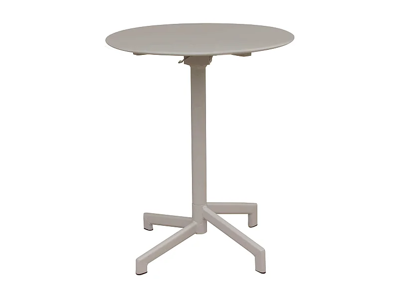 MilaniHome.it - Tavolo In Metallo Per Bar Da Esterno Giardino Con Piano Ribaltabile, Cm diametro 60x74 H Colore Tortoradi coloreTortora