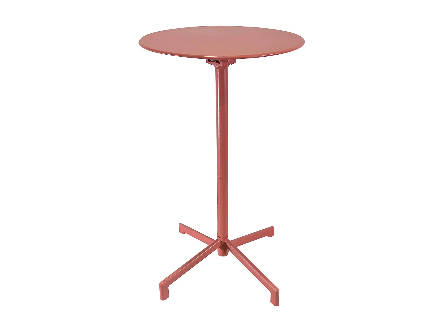 MilaniHome.it - Tavolo In Metallo Per Bar Da Esterno Giardino Con Piano Ribaltabile, Cm diametro 60x74 H Colore rossidi coloreRosso