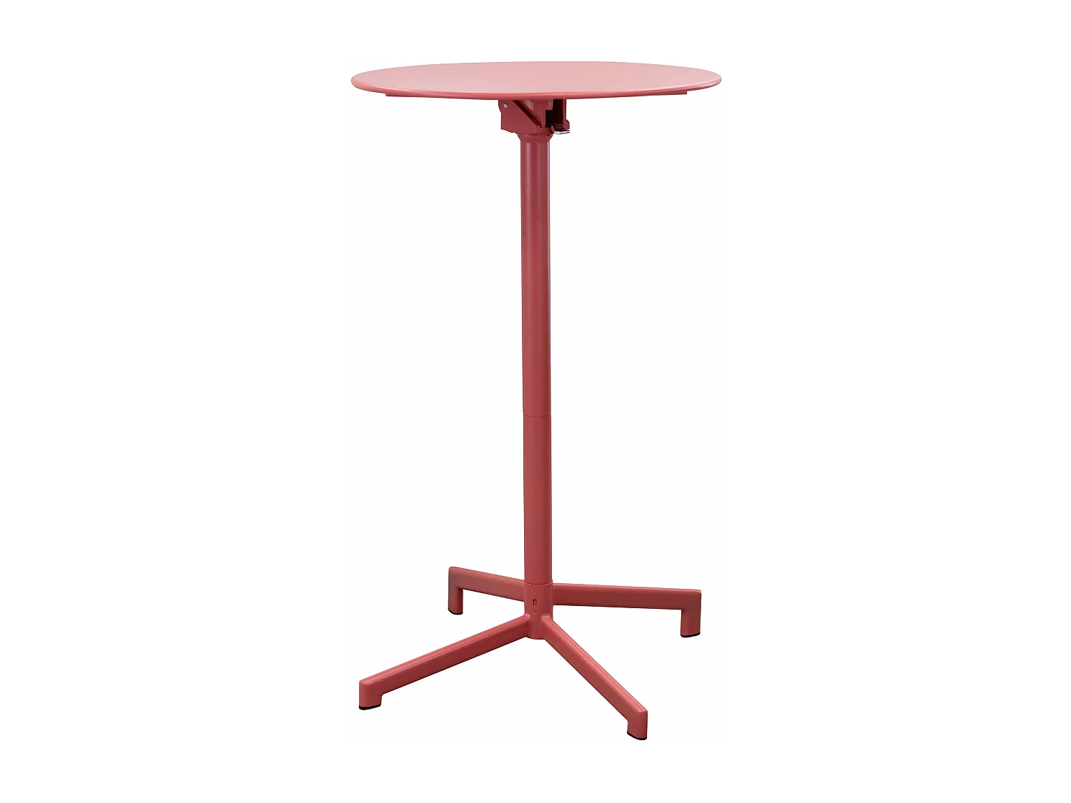 MilaniHome.it - Tavolo In Metallo Per Bar Da Esterno Giardino Con Piano Ribaltabile, Cm diametro 60x74 H Colore rossidi coloreRosso