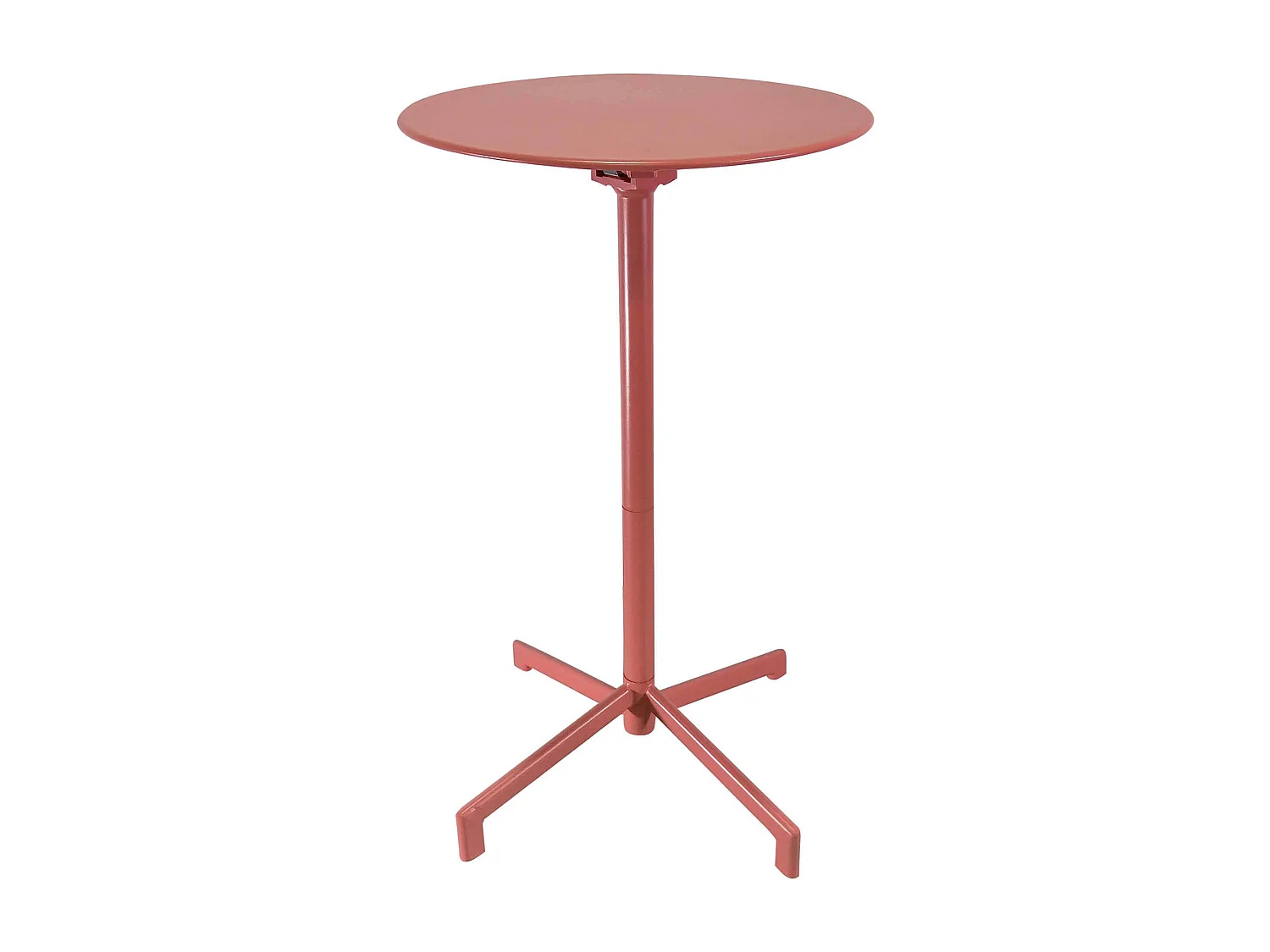 MilaniHome.it - Tavolo In Metallo Per Bar Da Esterno Giardino Con Piano Ribaltabile, Cm diametro 60x74 H Colore rossidi coloreRosso