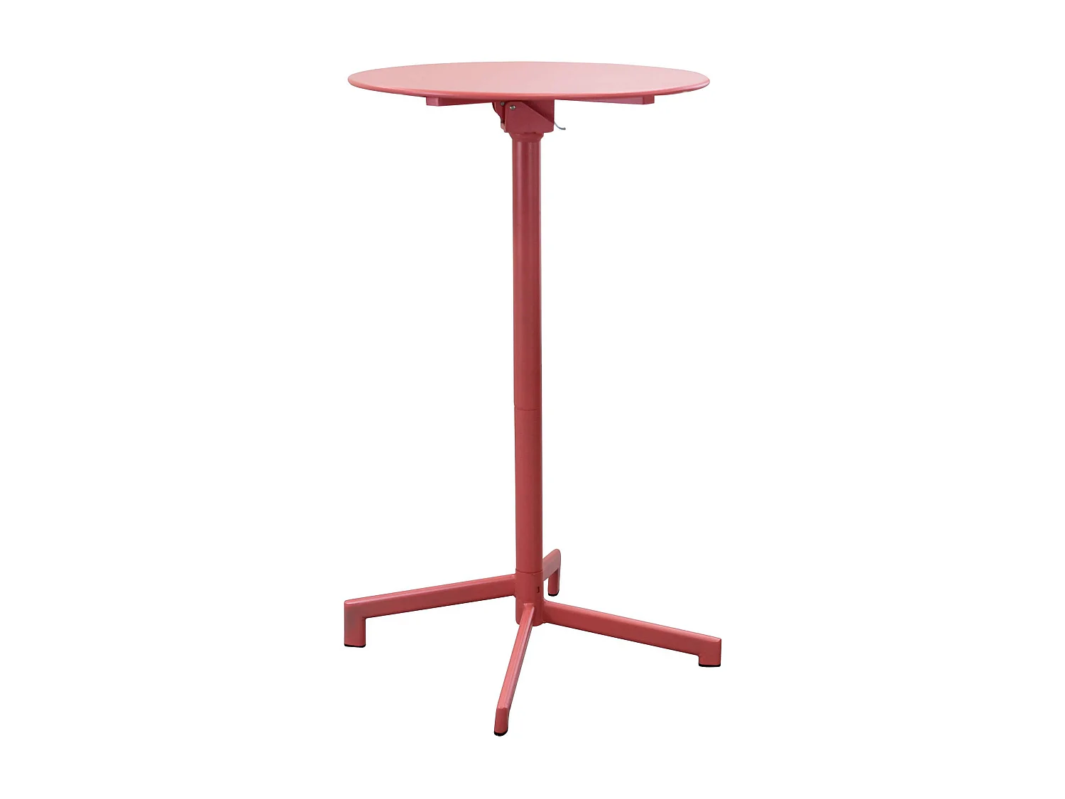 MilaniHome.it - Tavolo In Metallo Per Bar Da Esterno Giardino Con Piano Ribaltabile, Cm diametro 60x74 H Colore rossidi coloreRosso