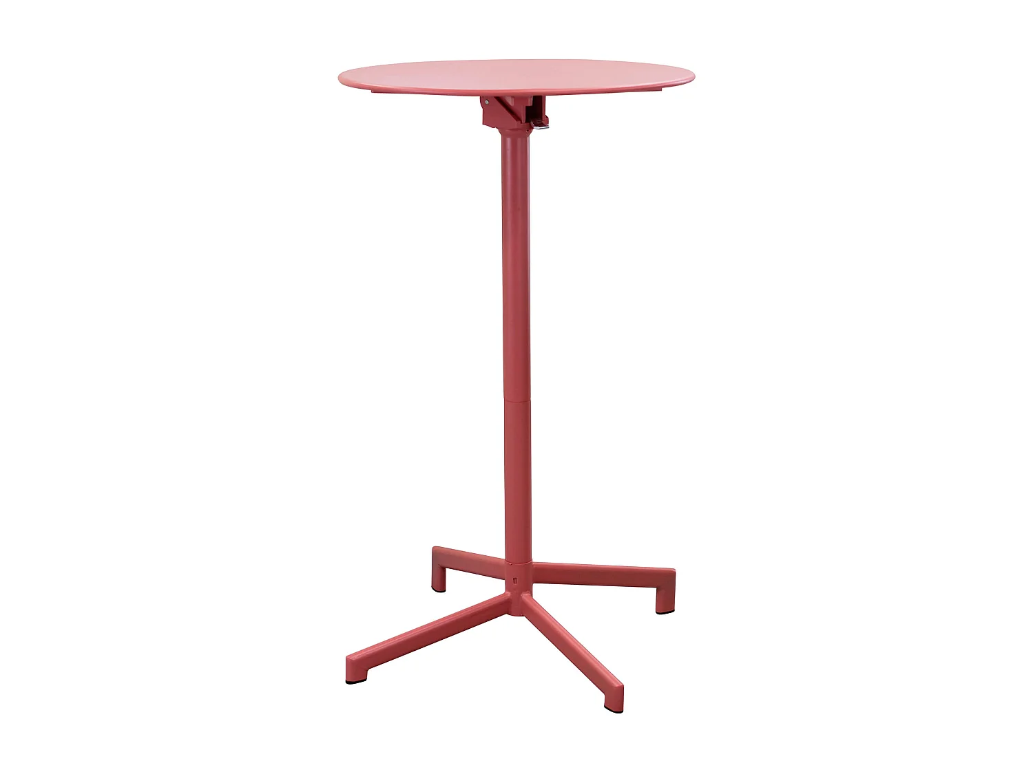 MilaniHome.it - Tavolo In Metallo Per Bar Da Esterno Giardino Con Piano Ribaltabile, Cm diametro 60x74 H Colore rossidi coloreRosso