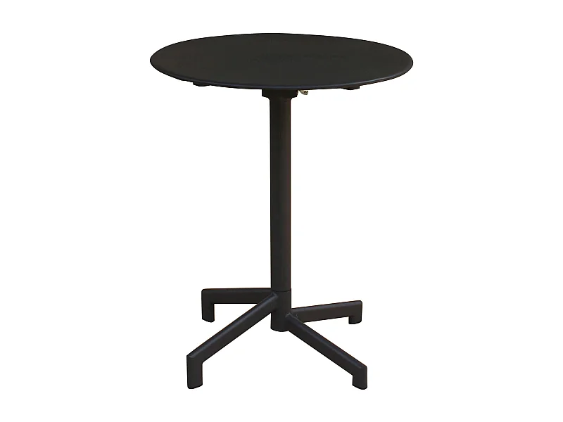 MilaniHome.it - Tavolo In Metallo Per Bar Da Esterno Giardino Con Piano Ribaltabile, Cm diametro 60x74 H Colore Grigiodi coloreGrigio scuro