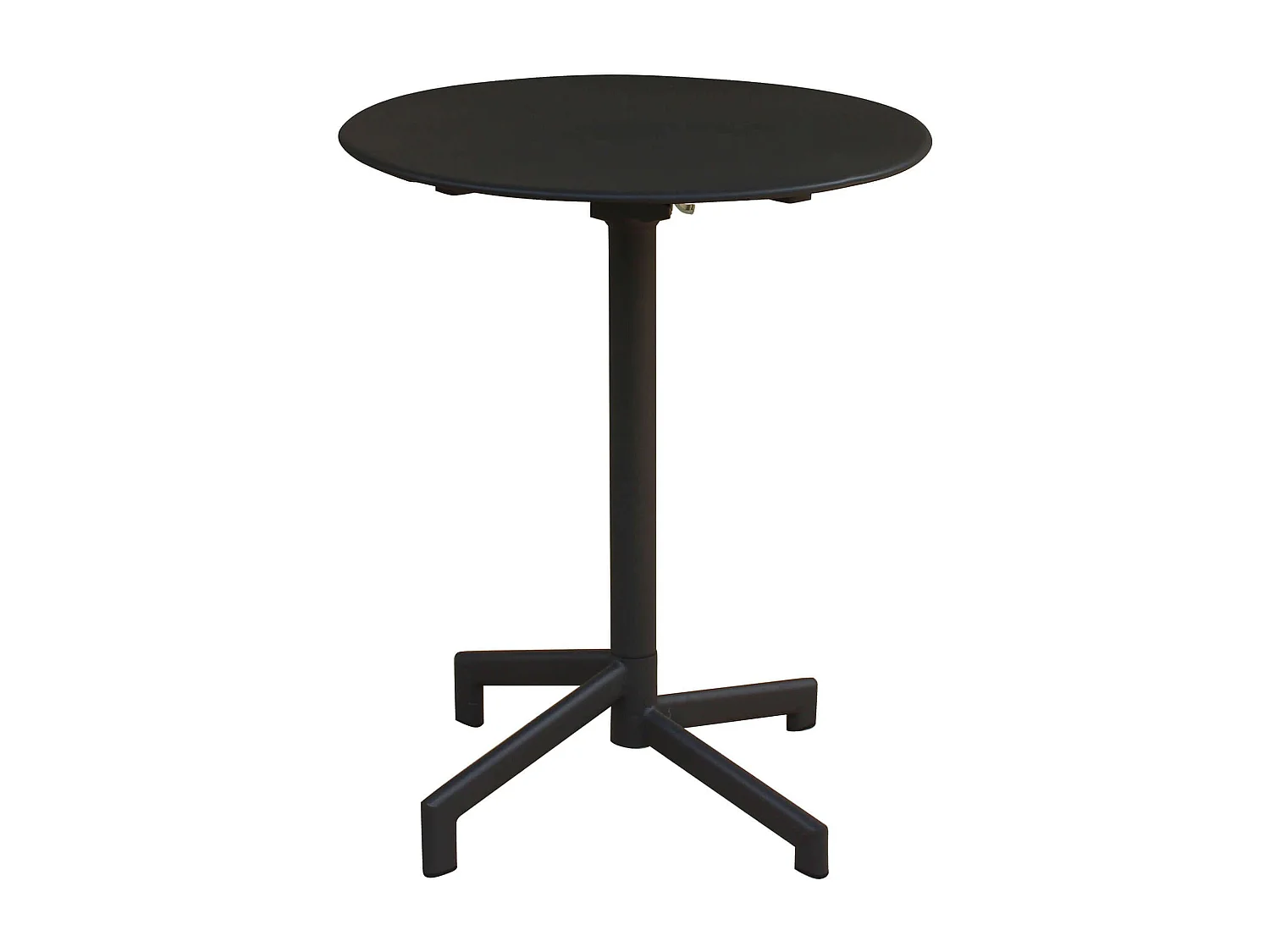 MilaniHome.it - Tavolo In Metallo Per Bar Da Esterno Giardino Con Piano Ribaltabile, Cm diametro 60x74 H Colore Grigiodi coloreGrigio scuro