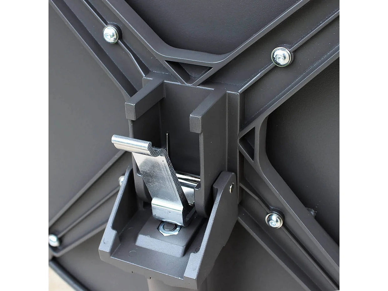 MilaniHome.it - Tavolo In Metallo Per Bar Da Esterno Giardino Con Piano Ribaltabile, Cm diametro 60x74 H Colore Grigiodi coloreGrigio scuro