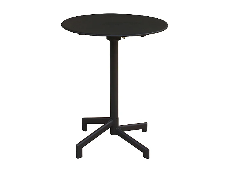 MilaniHome.it - Tavolo In Metallo Per Bar Da Esterno Giardino Con Piano Ribaltabile, Cm diametro 60x74 H Colore Grigiodi coloreGrigio scuro