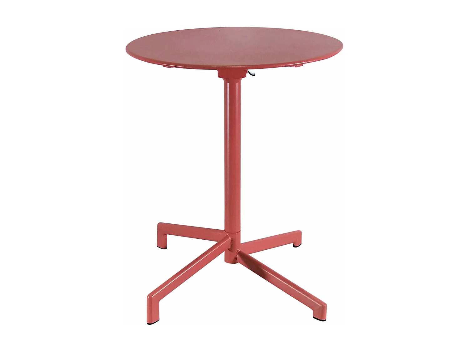 MilaniHome.it - tavolo da giardino in metallo diametro 60 di design moderno industrial cm diametro 60 x 74 hdi coloreRosso Corallo