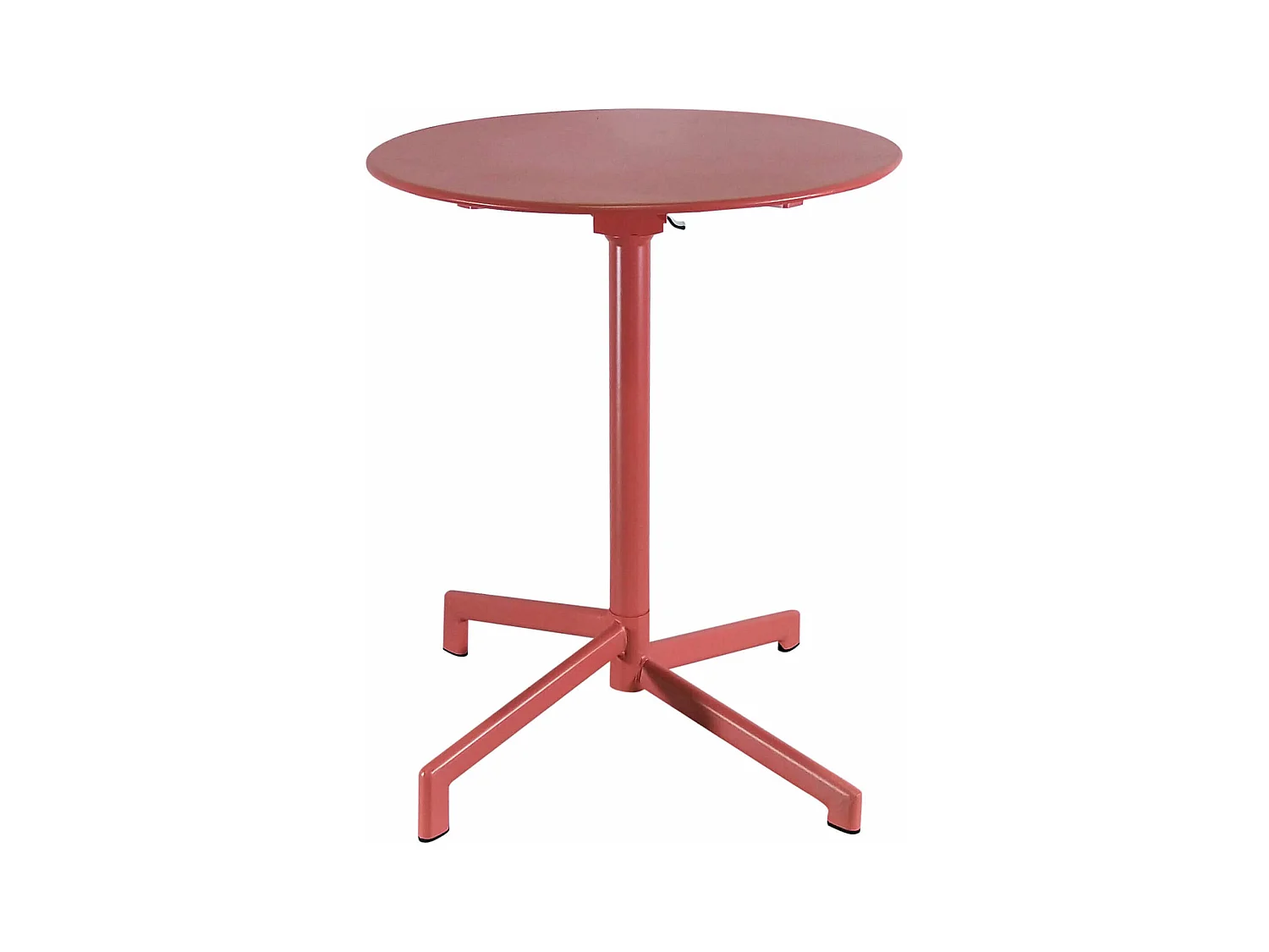 MilaniHome.it - tavolo da giardino in metallo diametro 60 di design moderno industrial cm diametro 60 x 74 hdi coloreRosso Corallo