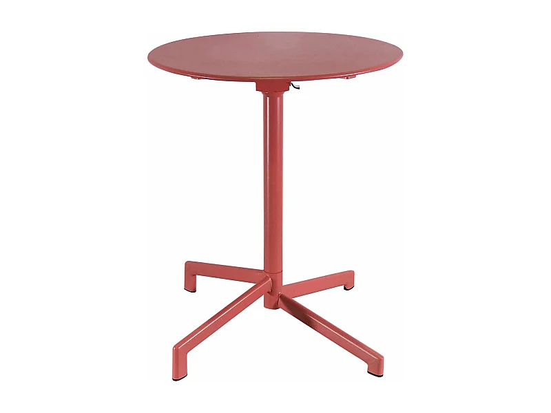 MilaniHome.it - tavolo da giardino in metallo diametro 60 di design moderno industrial cm diametro 60 x 74 hdi coloreRosso Corallo