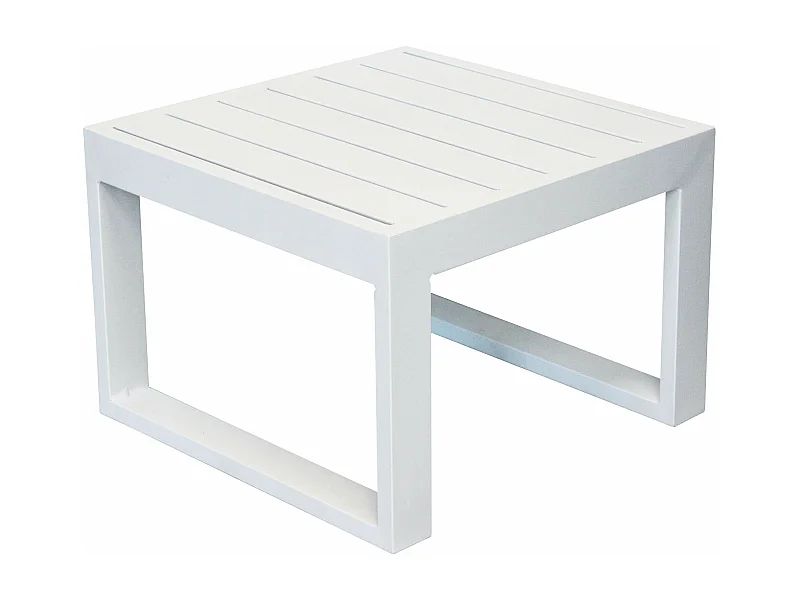 MilaniHome.it - Tavolino Salotto Giardino Quadrato Fisso 45x45 Bianco Da Esterno Per Ristorante Agriturismo Albergo Lettinodi coloreBianco