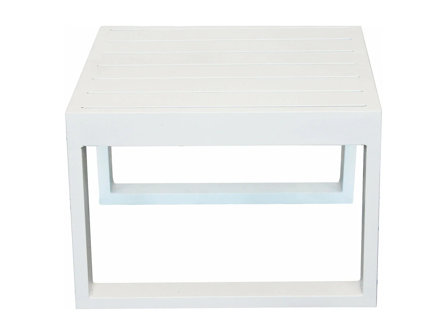 MilaniHome.it - Tavolino Salotto Giardino Quadrato Fisso 45x45 Bianco Da Esterno Per Ristorante Agriturismo Albergo Lettinodi coloreBianco