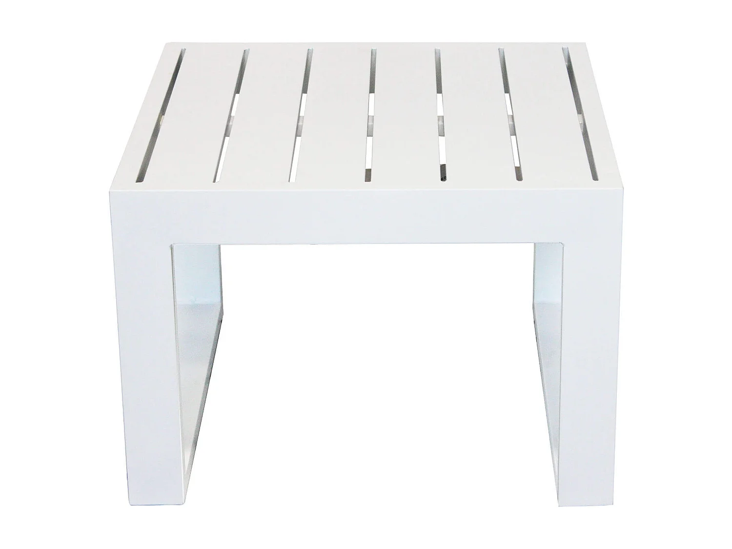 MilaniHome.it - Tavolino Salotto Giardino Quadrato Fisso 45x45 Bianco Da Esterno Per Ristorante Agriturismo Albergo Lettinodi coloreBianco