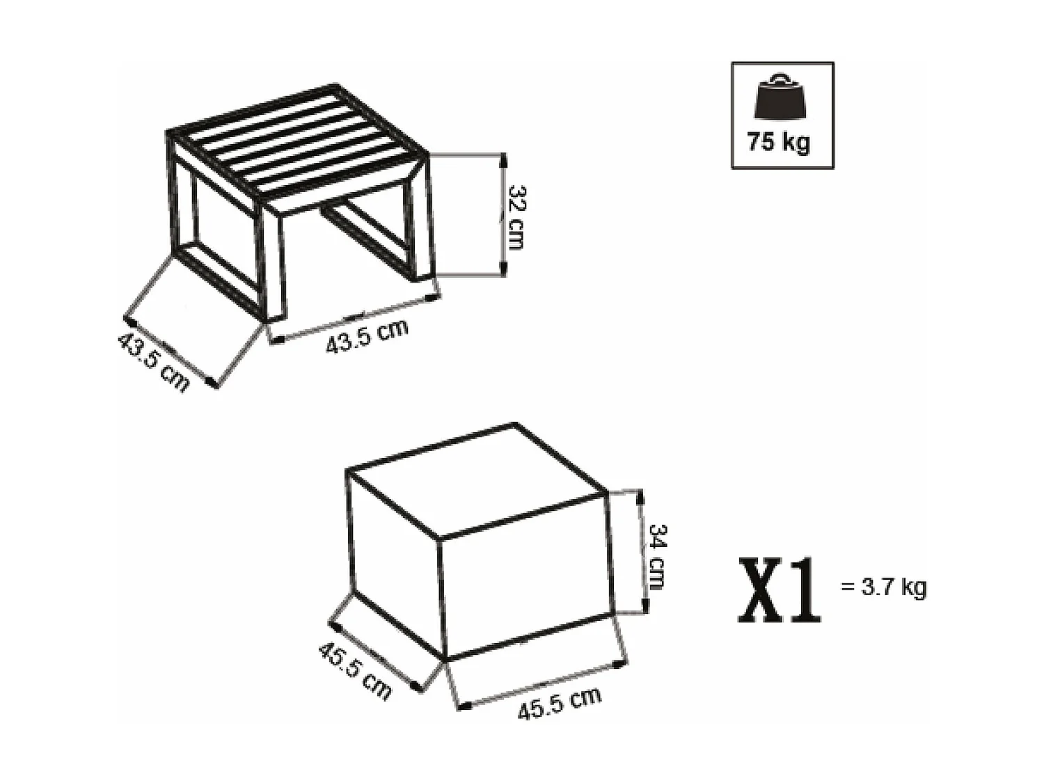 MilaniHome.it - Tavolino Salotto Giardino Quadrato Fisso 45x45 Bianco Da Esterno Per Ristorante Agriturismo Albergo Lettinodi coloreBianco