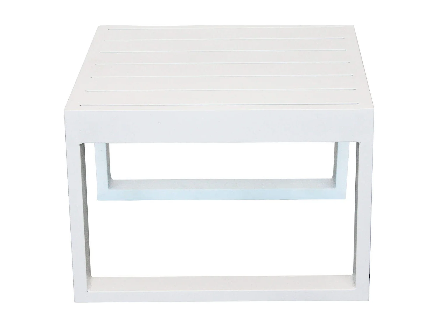 MilaniHome.it - Tavolino Salotto Giardino Quadrato Fisso 45x45 Bianco Da Esterno Per Ristorante Agriturismo Albergo Lettinodi coloreBianco